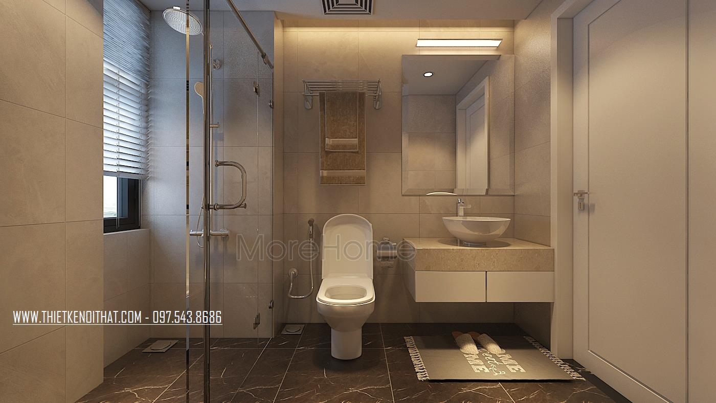 Thiết kế phòng vệ sinh cho biệt thự Vinhomes Thăng Long